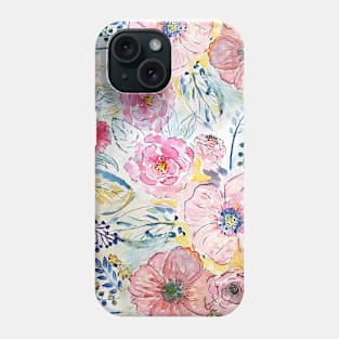 Watercolor hand paint floral design Phone Case