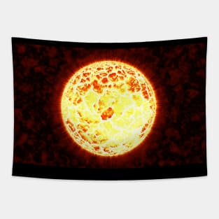 Exploding Sun - Red Tapestry