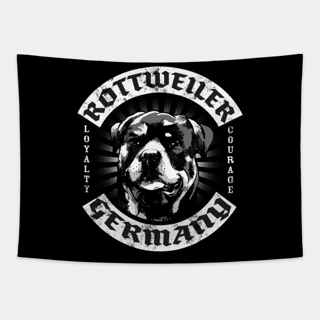 Rottweiler Germany Tapestry by Black Tee Inc