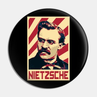 Friedrich Nietzsche Retro Propaganda Pin