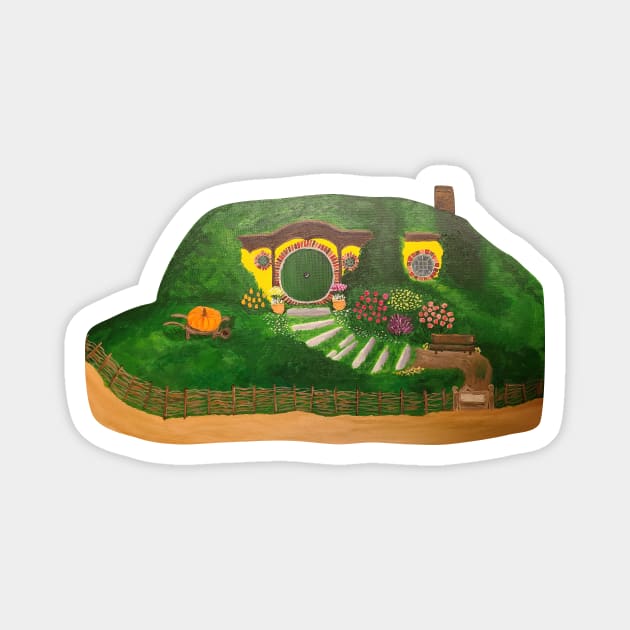 Hobbiton Bag Eng Painting Magnet by hannahjgb