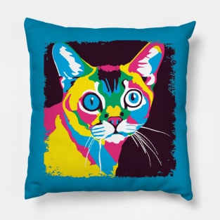 Singapura Cat Pop Art - Cat Lover Gift Pillow