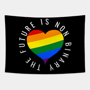 The Future Is Non Binary Gay Pride Shirt Tapestry