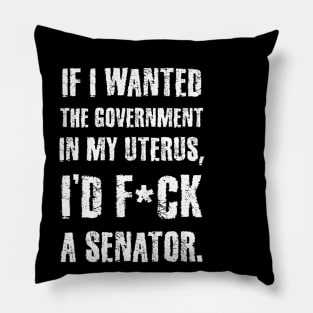 If I Wanted The Government In My Uterus Funny Women Protect Pillow