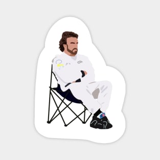 Fernando Alonso in a deckchair at the 2015 Brazilian GP Magnet