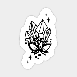 Crystal Flower Art T-Shirt Magnet