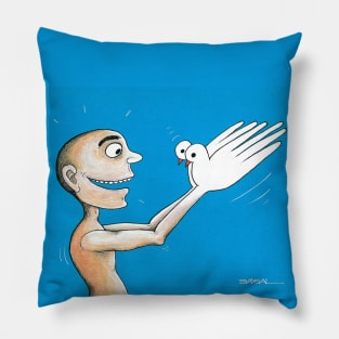 Eller ve güvercinler Pillow