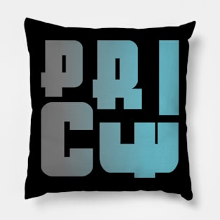 Price, name, typography Pillow