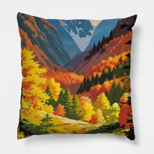 Stable Diffusion Fall Foliage Scene Pillow