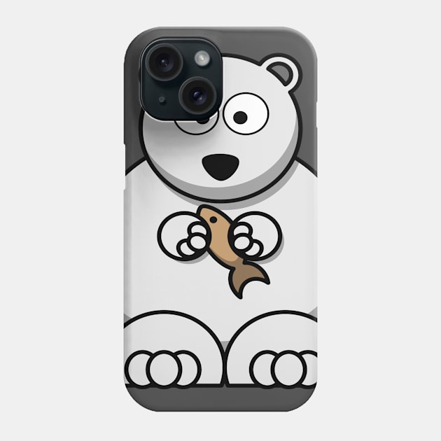 Polar Bear Cartoon Phone Case by Winterplay