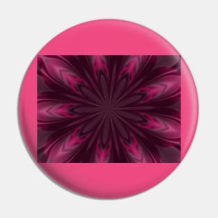 Fuchsia Pink Satin Shadows Fractal Abstract Kaleidoscope Mandala k07 Pin