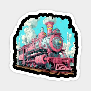 A Steam-Powered Train Adventure Magnet