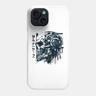 Cyber robotic skull Phone Case