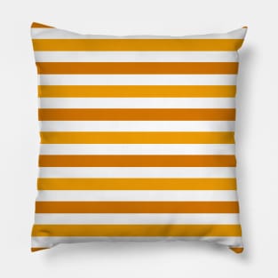 Orange and White Stripes Pillow