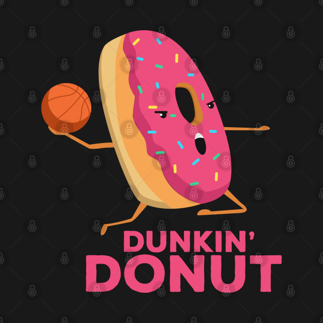 Dunking Donut - Basketball - T-Shirt | TeePublic