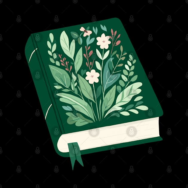 Green Floral Book by Siha Arts