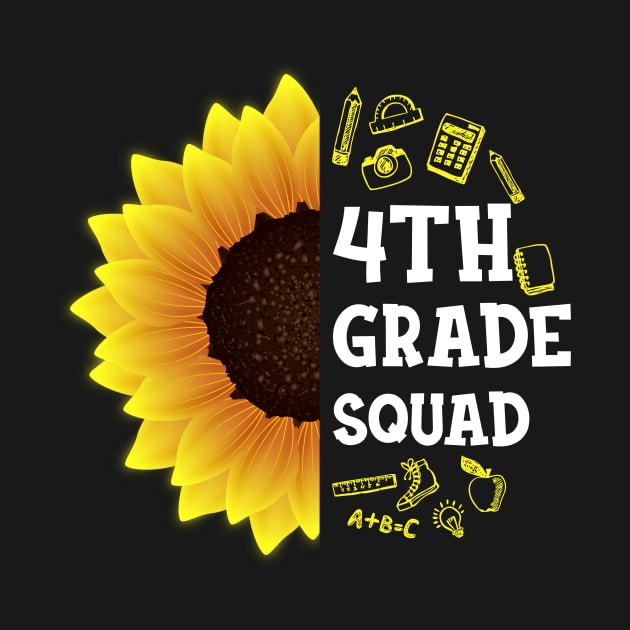 4th Grade Squad Sunflower Students Teachers first day of school by hardyhtud