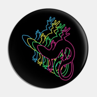 Lizard 80s Neon Pin