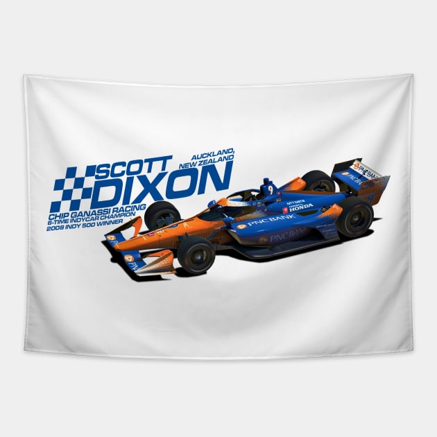 Scott Dixon 2022 (blue) Tapestry by Sway Bar Designs