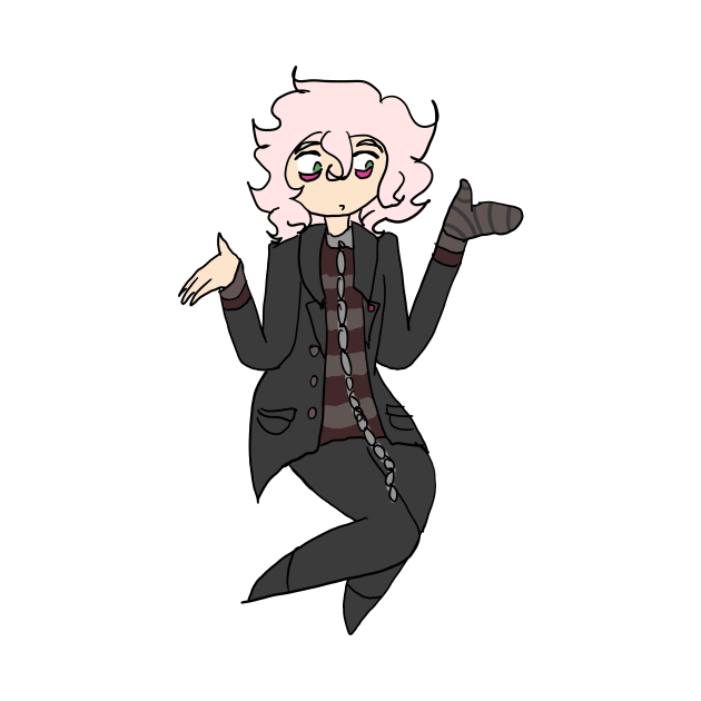 Komaeda Nagito Servant Danganronpa Chibi Sticker, Pin, + Others by nhitori