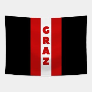 Graz City in Austrian Flag Vertical Tapestry