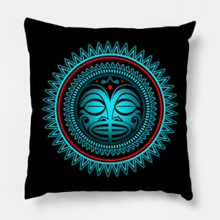 POLYNESIAN MASK 3B Pillow