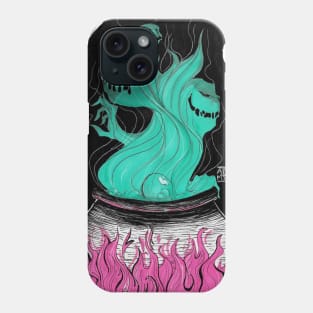 Cauldron ghost creepy spooky soul demon Phone Case