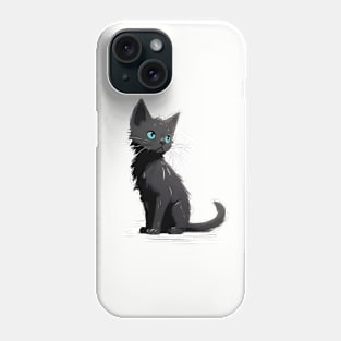 Just a cute little black cat ! Phone Case