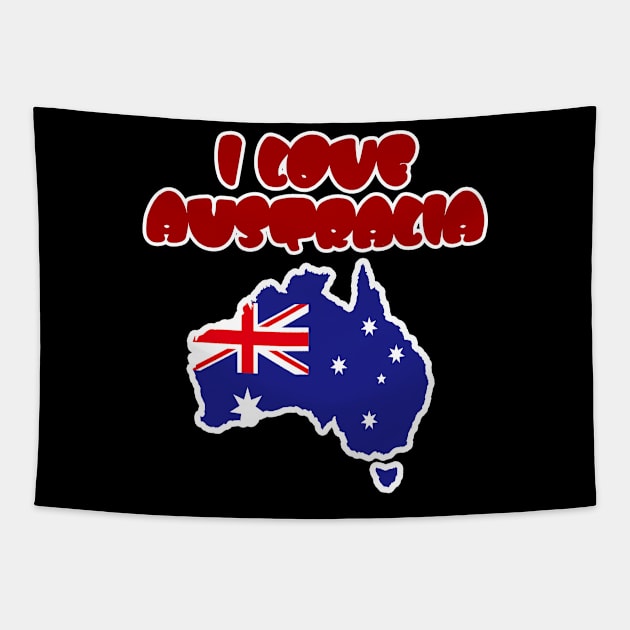 Australia Day - I Love Australia Tapestry by EunsooLee