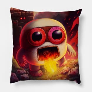 A very fierce and monstrous dig with red lightning dug and red eyes Pillow