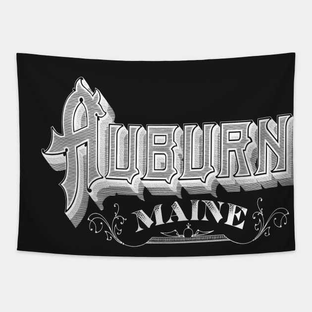 Vintage Auburn, ME Tapestry by DonDota