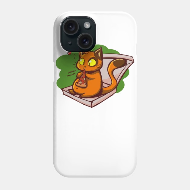 Pizza Cat Phone Case by KingsandQueens