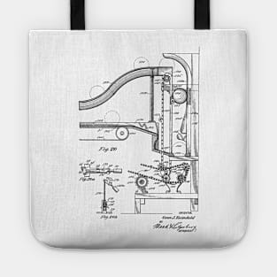 Automatic Bowling Mechanism Vintage Patent Hand Drawing Tote