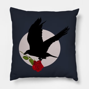 The raven and the rose Pillow