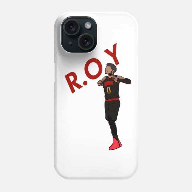 Trae Young 'Rookie Of The Year' - NBA Atlanta Hawks Phone Case by xavierjfong