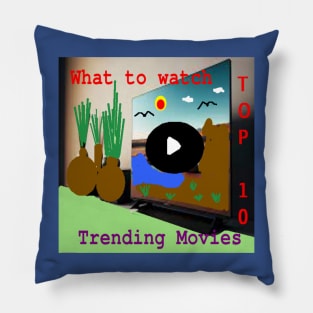 What to Watch on TV (White Background) Pillow