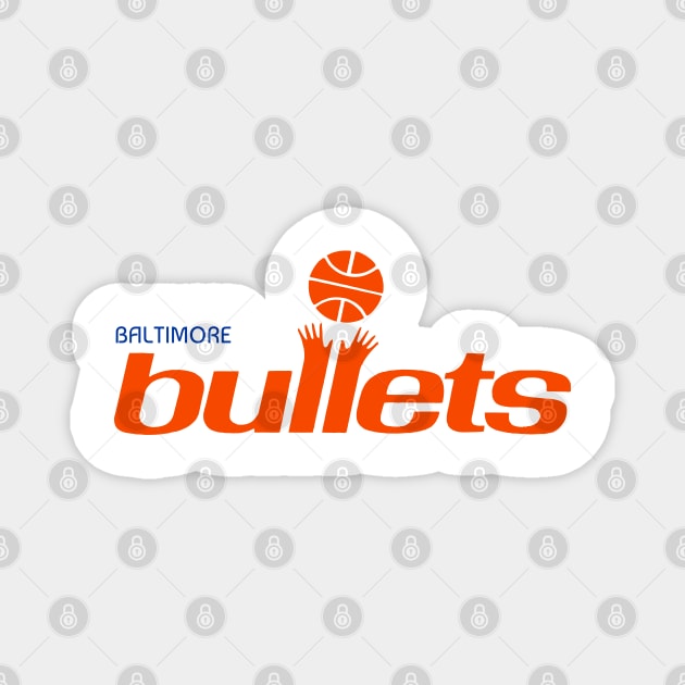 Baltimore Bullets Retro Defunct NBA Team Fan Art Magnet by darklordpug