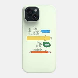 Confused pencil Phone Case