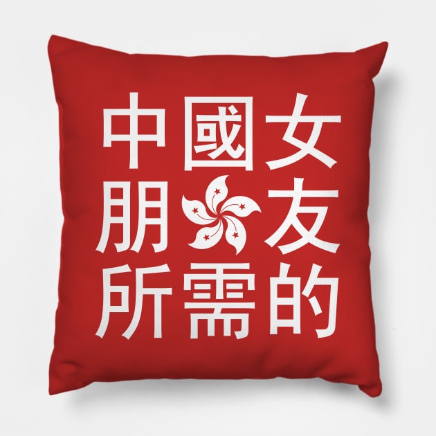 Looking for a Chinese Girlfriend (HK Edition) Pillow by tinybiscuits