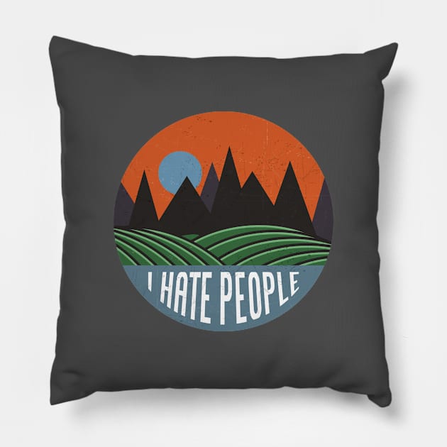 I Hate People Pillow by Craftee Designs