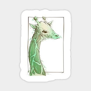 Teal Giraffe Magnet