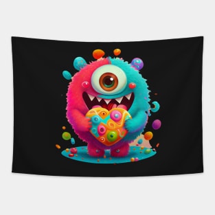 Blobber - Adorable Round Monster Tapestry