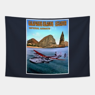 GALAPAGOS ISLANDS ECUADOR  Imperial Airways Travel and Tourism Advertising Print Tapestry