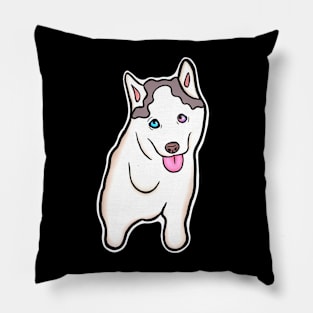 Adorable Three-Legged Tripod Husky Puppy Named Mochi Pillow