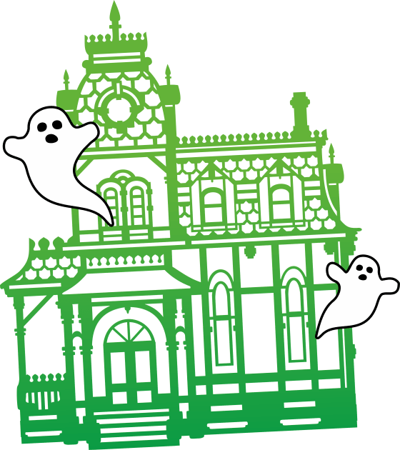 Haunted Victorian House Kids T-Shirt by XOOXOO