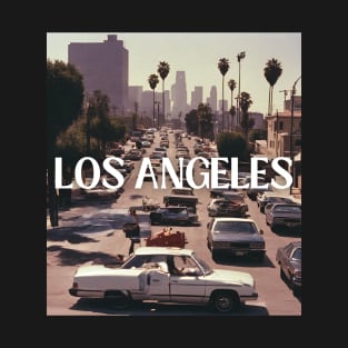 los angeles street retro car usa T-Shirt