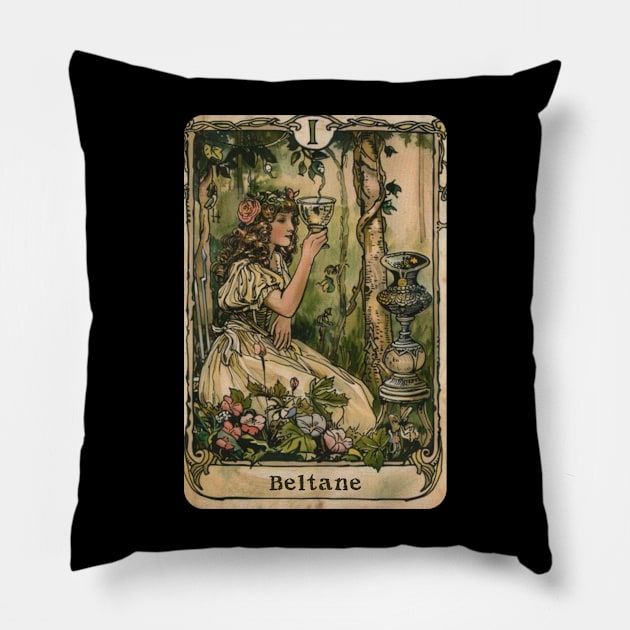 Beltane Tarot Card Pillow by Of Smoke & Soil