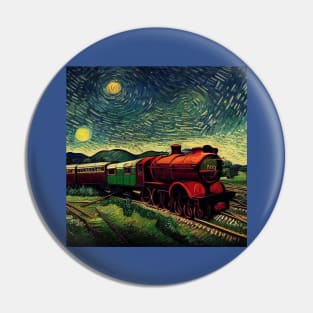 Starry Night Wizarding Express Train Pin