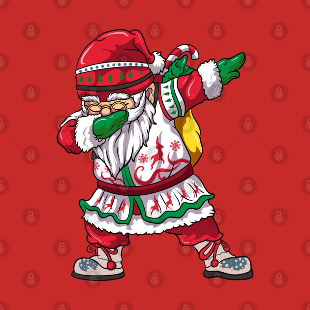 Retro Dabbing Santa Christmas by E