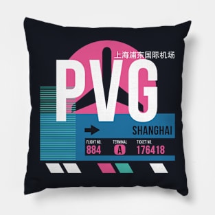 Shanghai (PVG) Airport // Sunset Baggage Tag Pillow